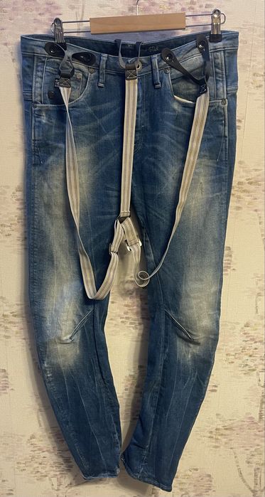 Blugi barbati casual cu bretele G Star marimea S