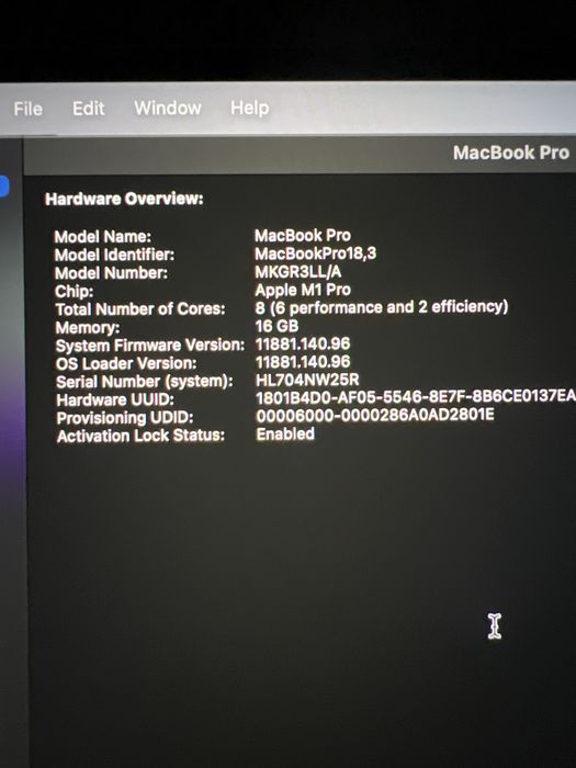 14’ Macbook Pro M1 chip 16GB memory 512gb storage