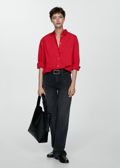 oversize рубашка  MANGO