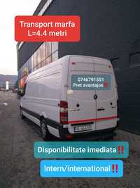 ‼Transport marfa/inchiriez duba 3,5 to intern/international L=4.4m