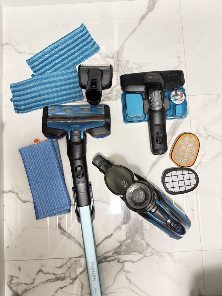 Вертикална безжична прахосмукачка Philips 3 в 1 с функция Mop