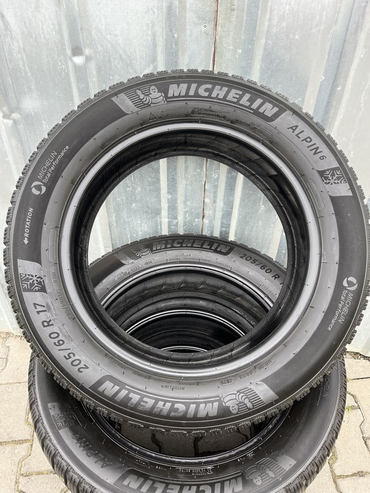 4 anvelope 205/60 R17 Michelin Alpin 6, 6.5mm profil ramas, DOT 2020