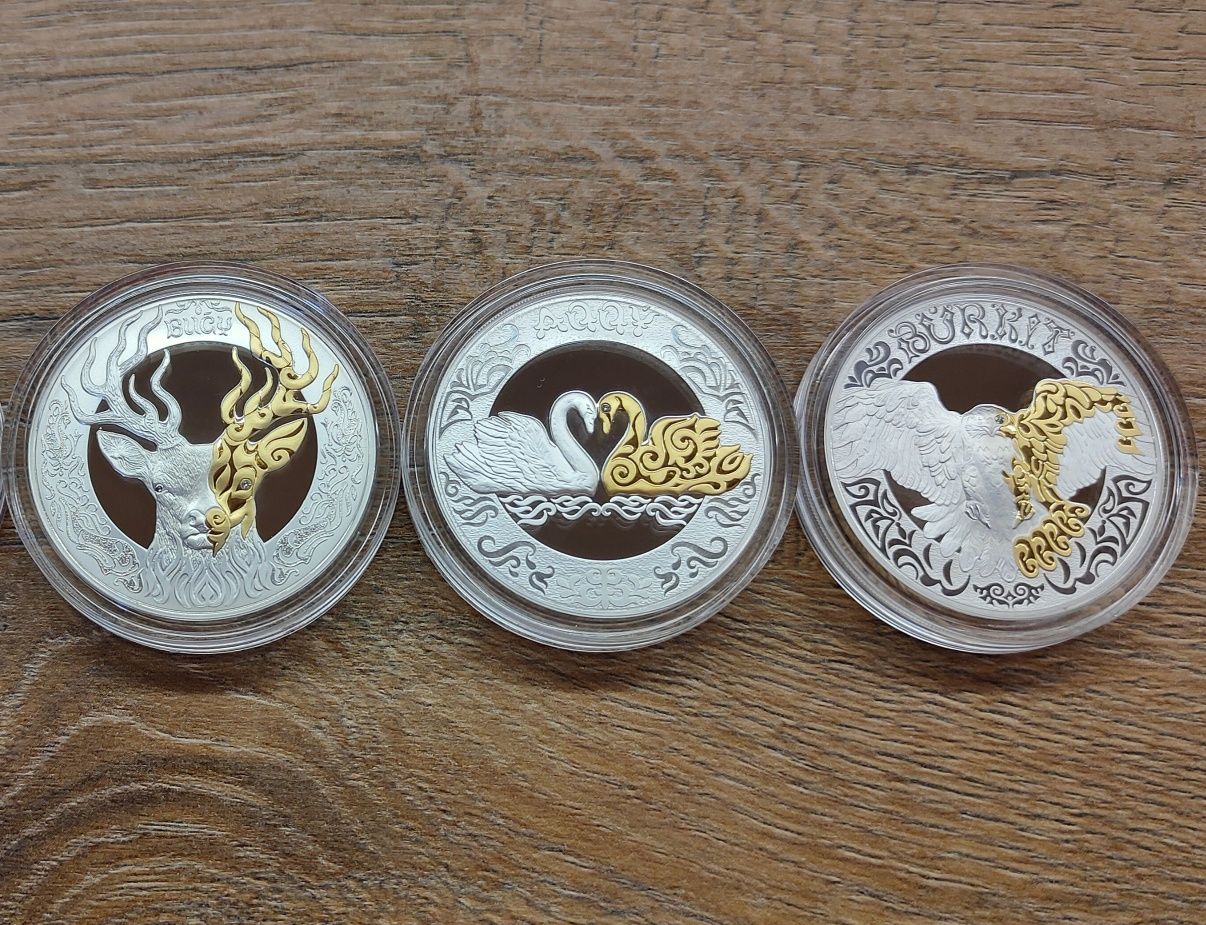 Серебро Казахстан монеты