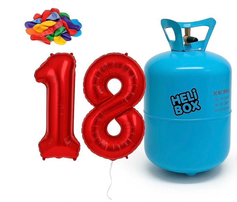 Set 18 baloane si butelie heliu pt majorat valentines day dragobete