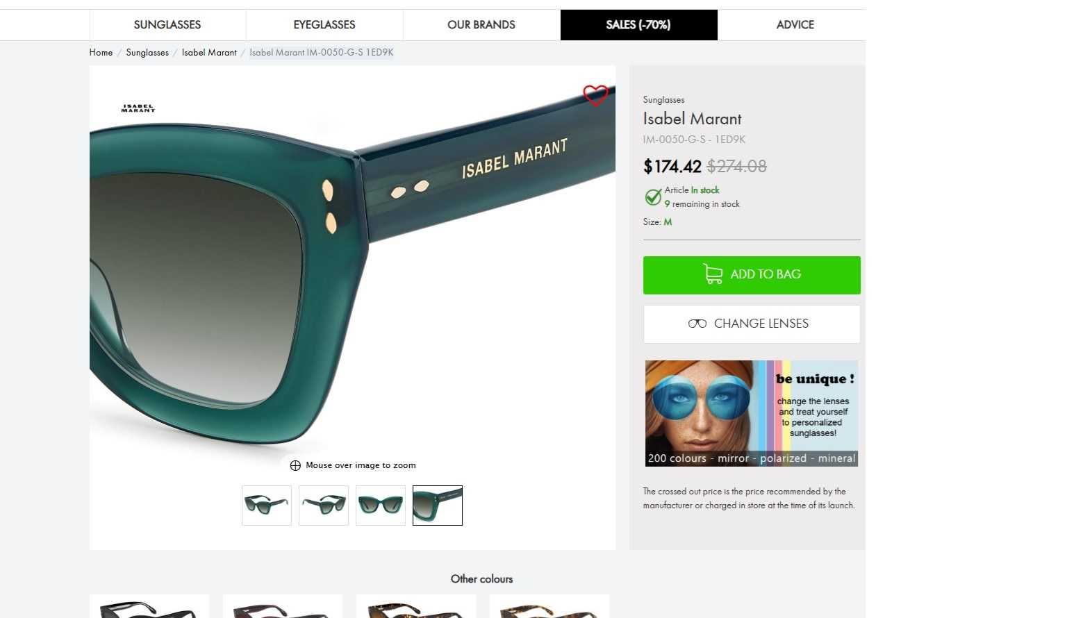 Ochelari de soare Isabel Marant model deosebit reducere 50% magazin!