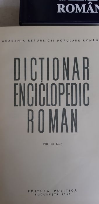 Dicționar enciclopedic roman vol III 1965