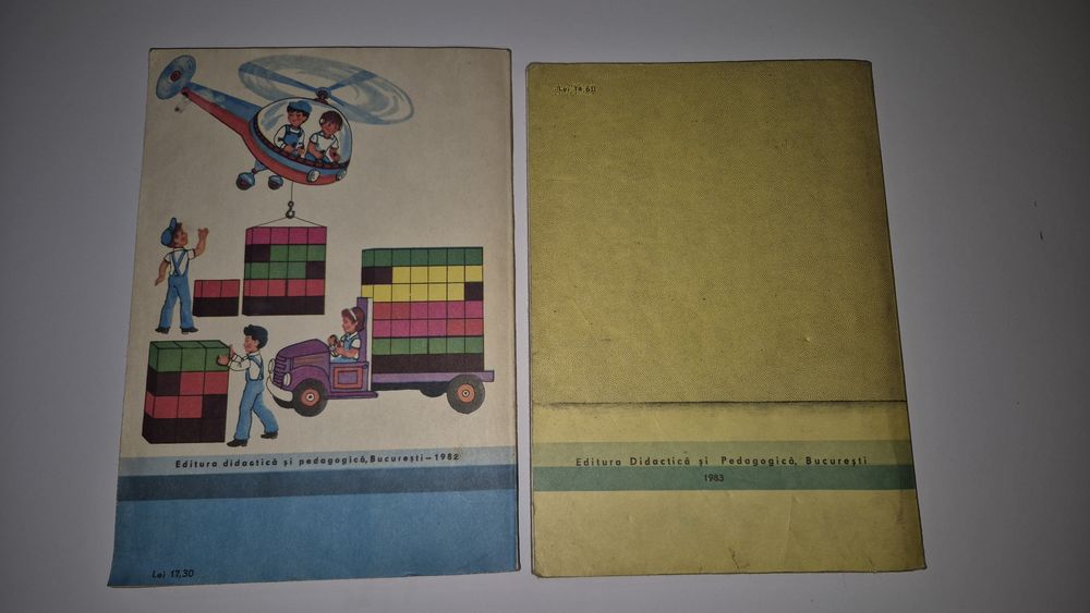 2 manuale vechi școlare Matematica clasa 1 si 2 perioada comunista