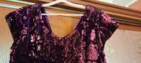 Платье миди бархатное с пайетками 52 размера
