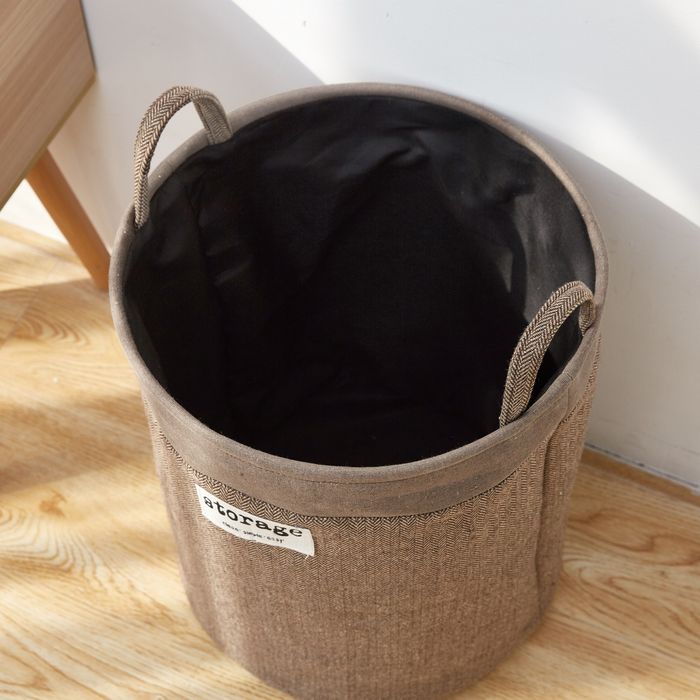 Корзина для хранения одежды и вещей из плотной ткани