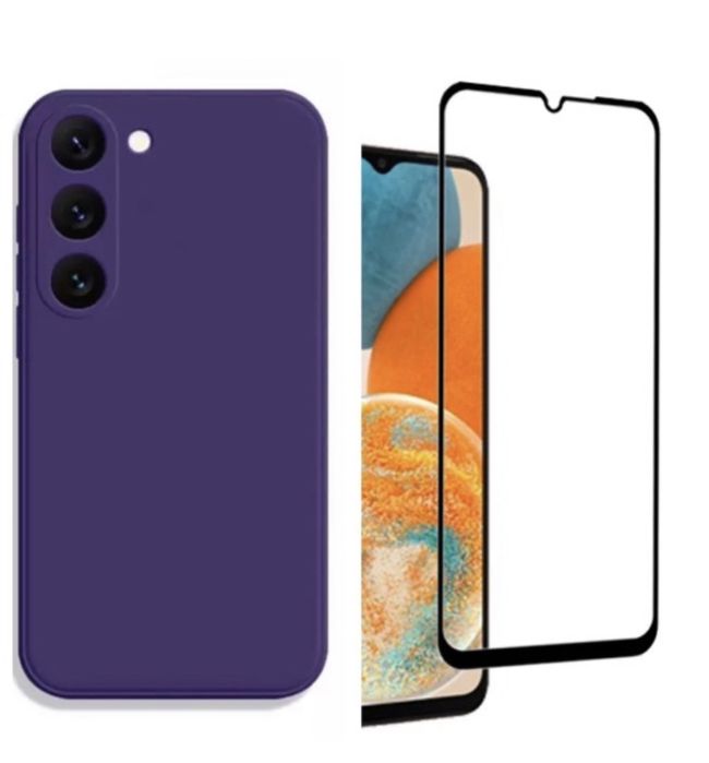 Samsung A12/A13/A14/A15/A25/A16 Husa Silicon Catifea+ Folie Sticla 10D