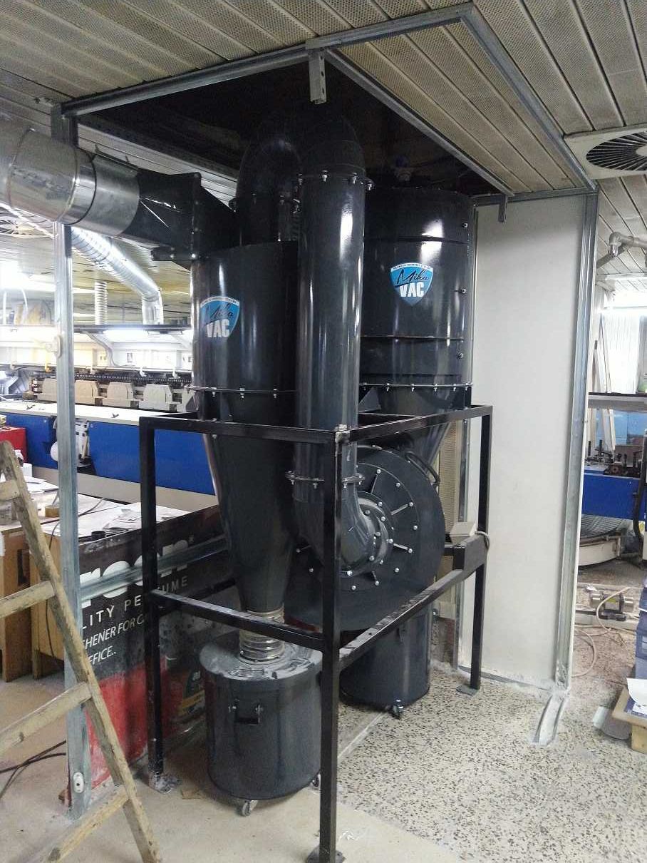 Циклонно сепарираща и филтрираща система QFIR-4 kW. Аспирация.