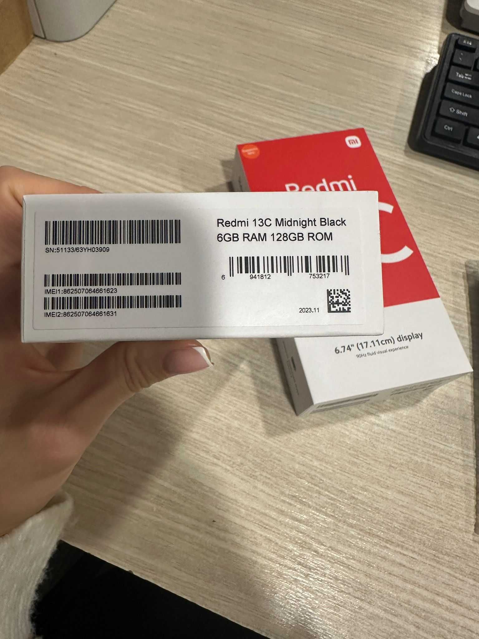 Xiaomi Redmi 13C, 128GB, 6GB RAM, Midnight Black, Sigilat!