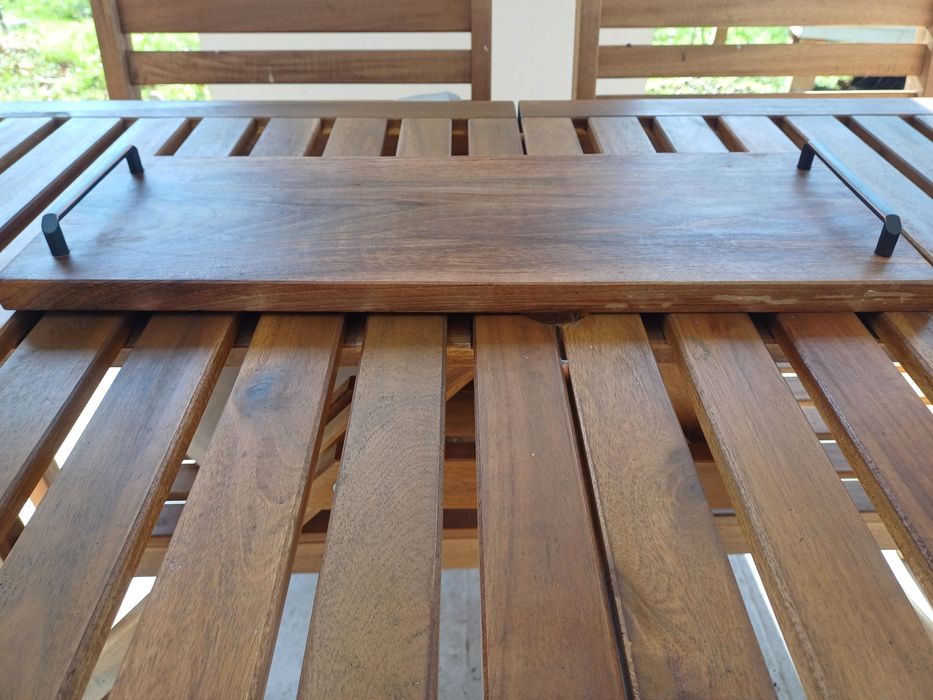 Platou servire hand made din lemn de nuc