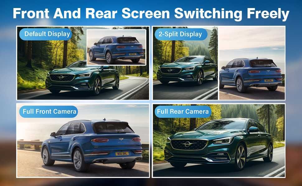 Видео регистратор/ Даш камера Full HD WDR S7 с задна камера и карта64