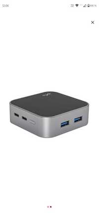 Vând Hub USB MYRIA MY8052, USB-C, HDMI, Ethernet, gri