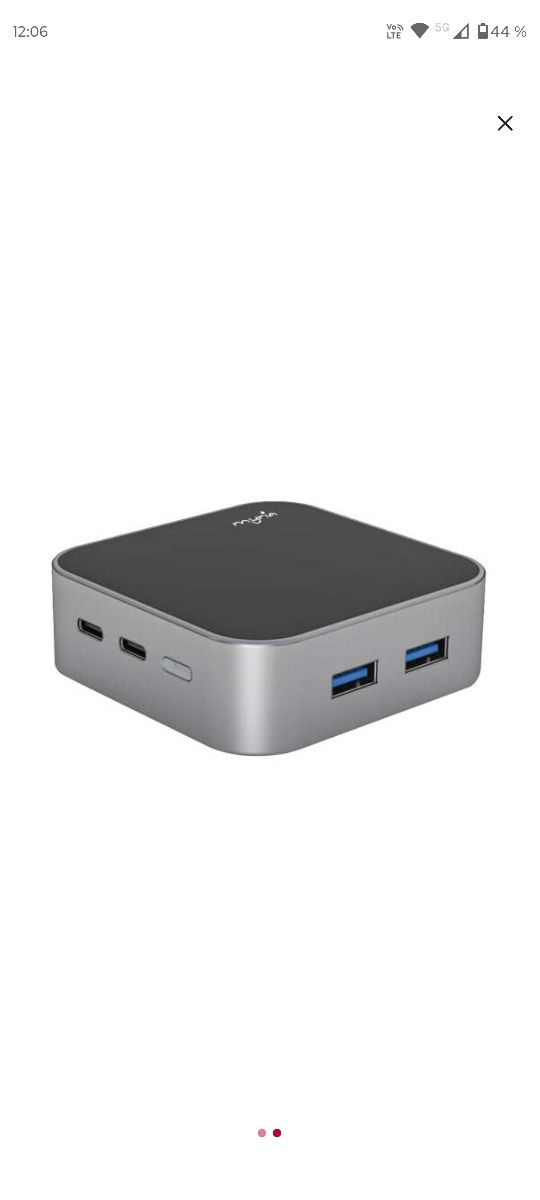 Vând Hub USB MYRIA MY8052, USB-C, HDMI, Ethernet, gri