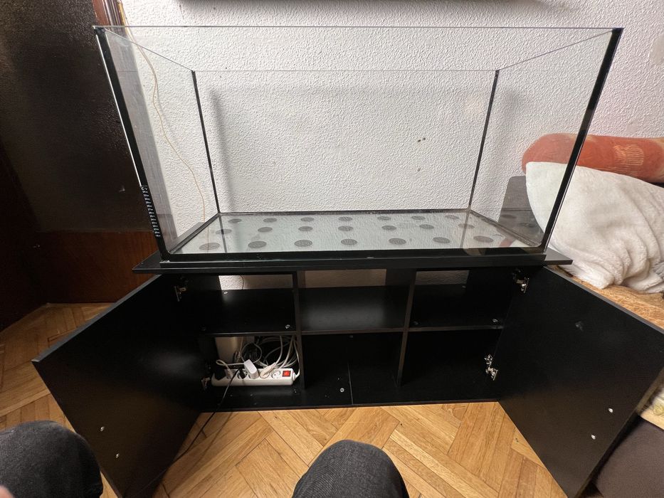 Acvariu 200l 100x40x50 cu stand si substrat jbl si decor 3d