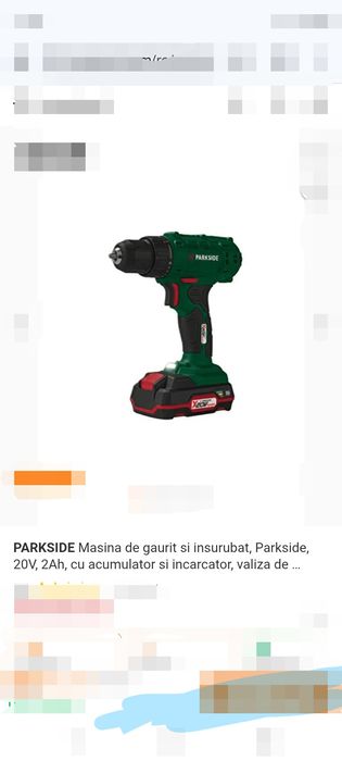 Filetantă Parkside 20v noua