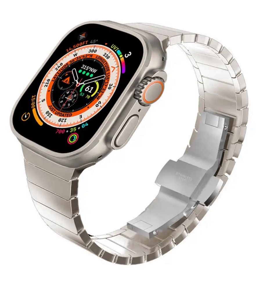 Curea Husa Metalic Style Titanium/Neagra Ceas Apple Watch Iphone