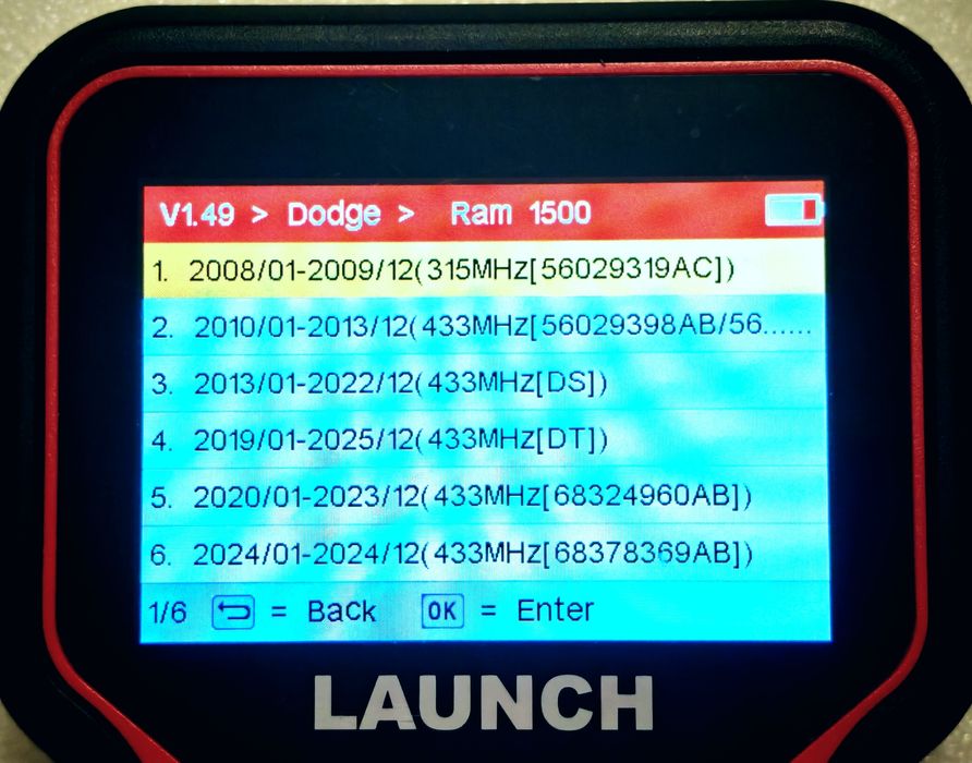 Программатор сканер TPMS датчиков давления Launch CRT 501