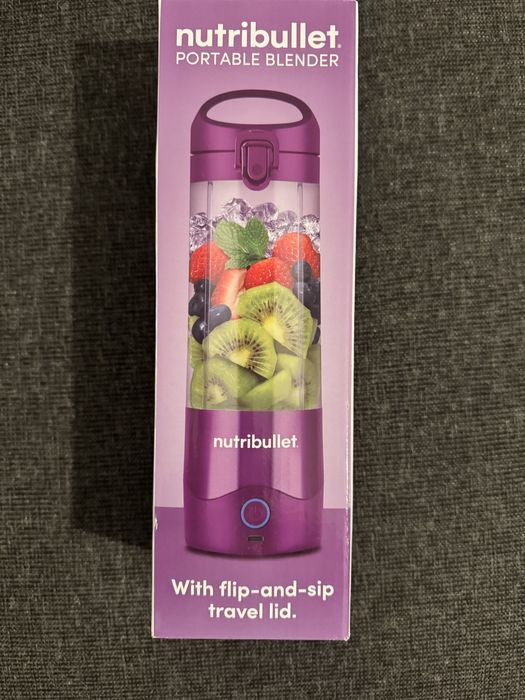 Blender portabil Nutribullet® NBP003MA, cupa 475 ml, USB-C, magenta
