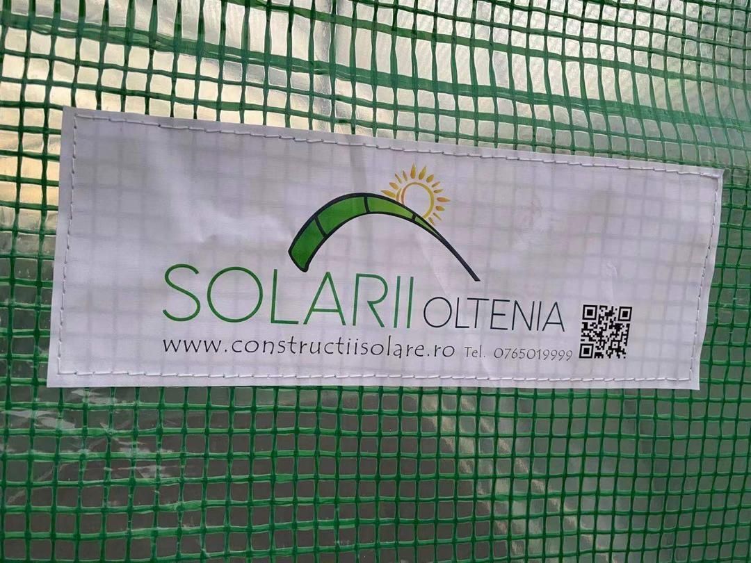 Solar gradina cu schelet metalic 6 x 3 m cu ferestre de aerisire