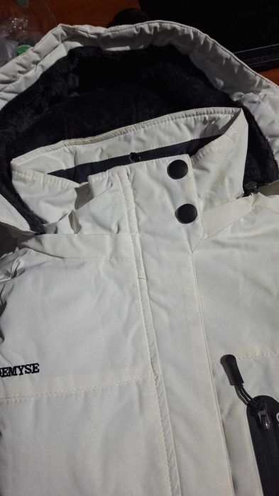 Geaca ski GEMYSE, XL, impermeabila, cu gluga, alb