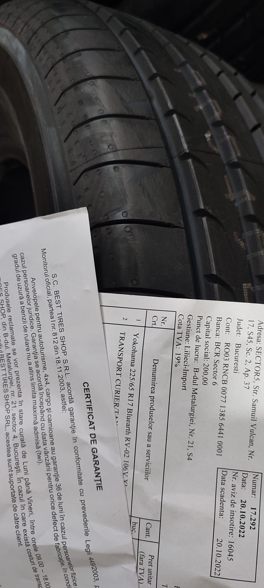 Cauciucuri SUV Yokohama 225/65R17  Noi Made in Japan