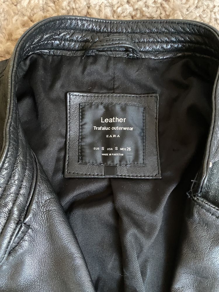 Дамско яке Zara естествена кожа