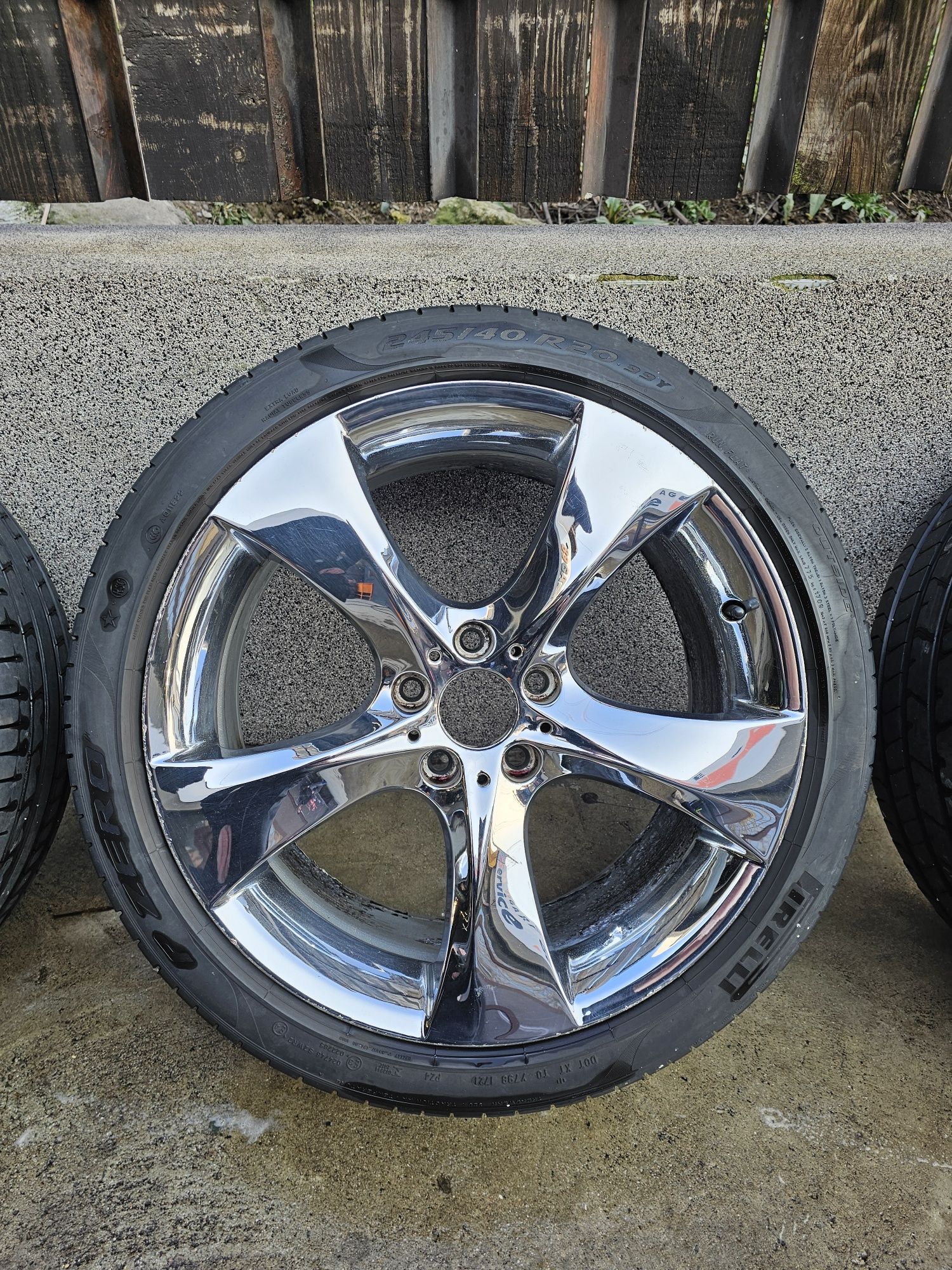 Set jante BMW originale Style 311 R20 seria 7 F01 Chrome