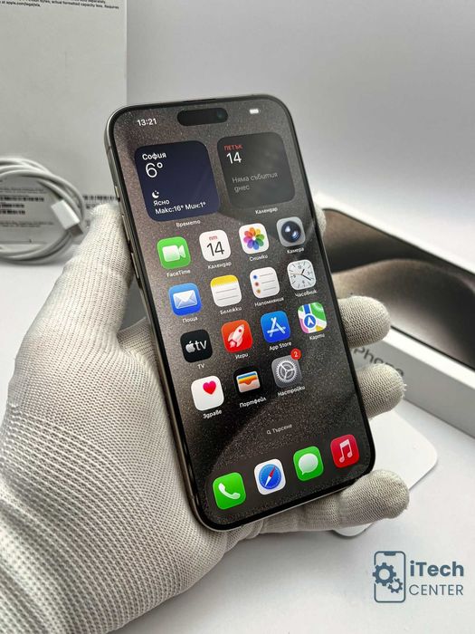 iPhone 15 Pro MAX, 512GB, 100% батерия, КАТО НОВ, 1г. пълна ГАРАНЦИЯ!