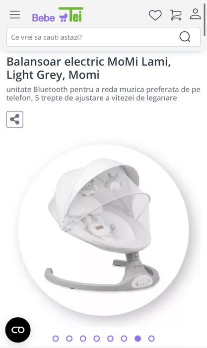 Leagăn electric pentru bebeluși MoMi LAMI