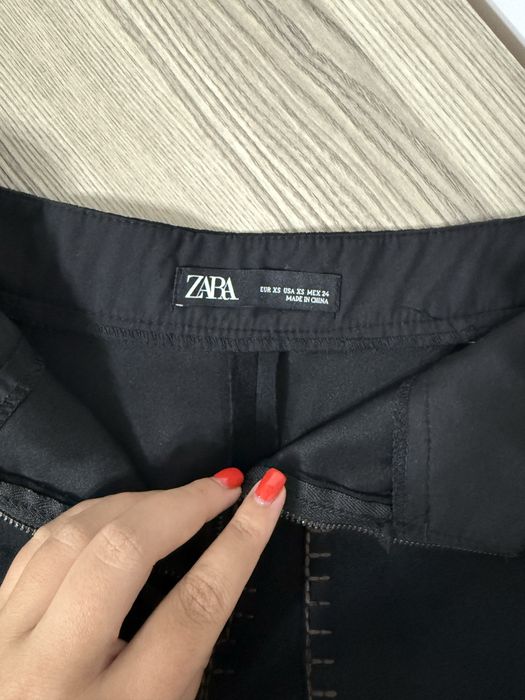 Fusta zara piele intoarsa