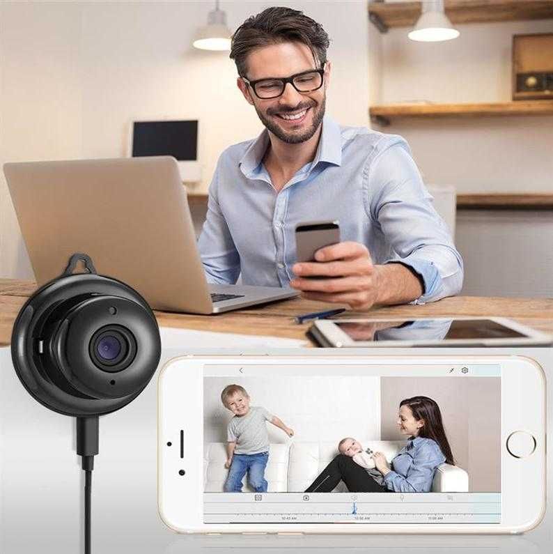 Бебефон Смартфон Камера 2MР 1080p Wi-Fi 355° Микрофон КартаПамет Запис
