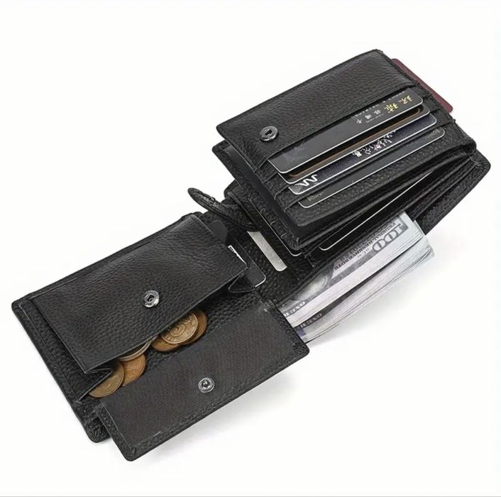 Висококачествен/Професионален и голям мъжки кожен портфейл със защита!