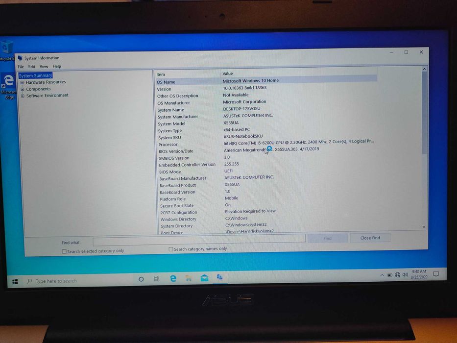 15.6in лаптоп Asus r556u i5/ssd/8gb здрава батерия