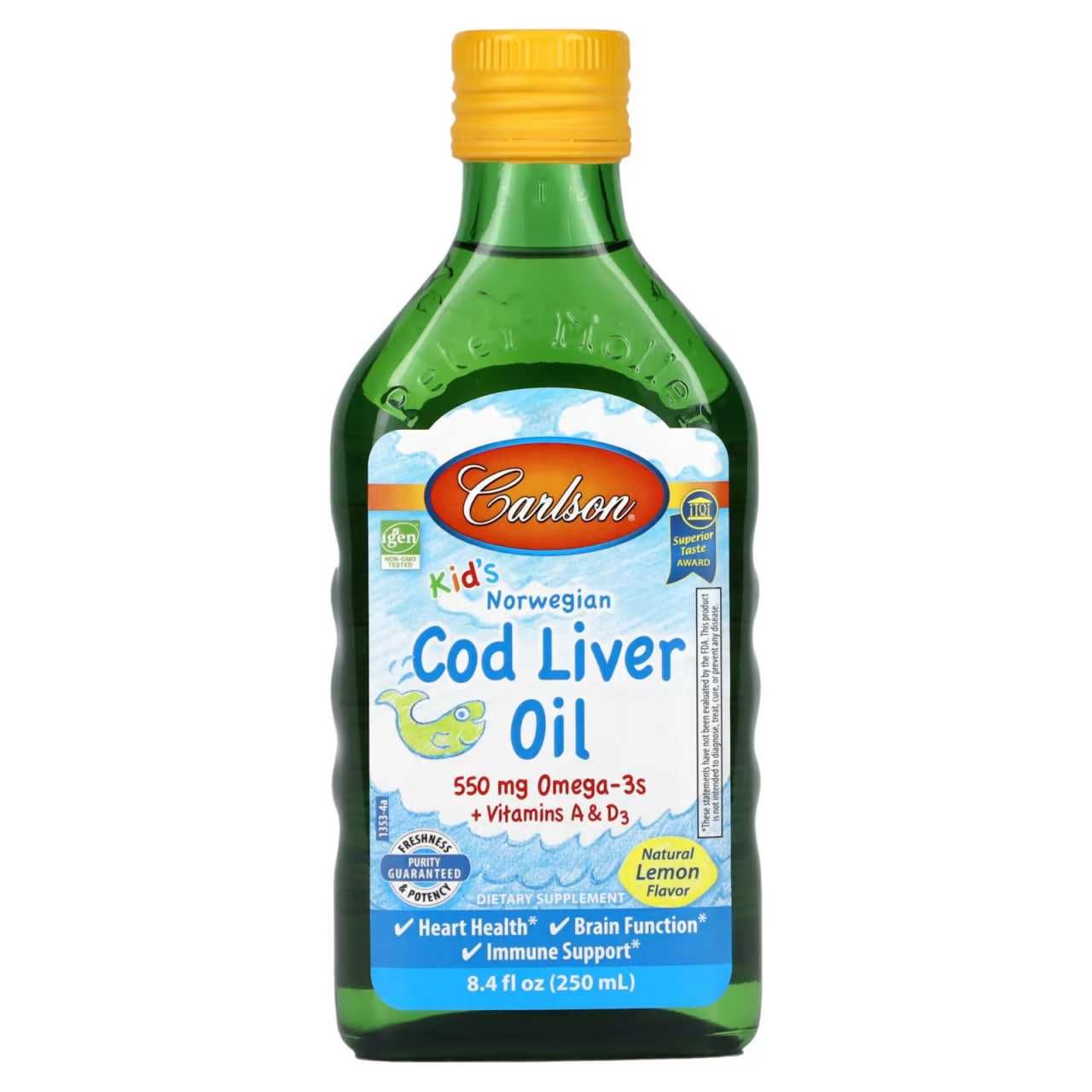 Карлсон Жир печени норвежской трески, Carlson cod liver oil, код ливер