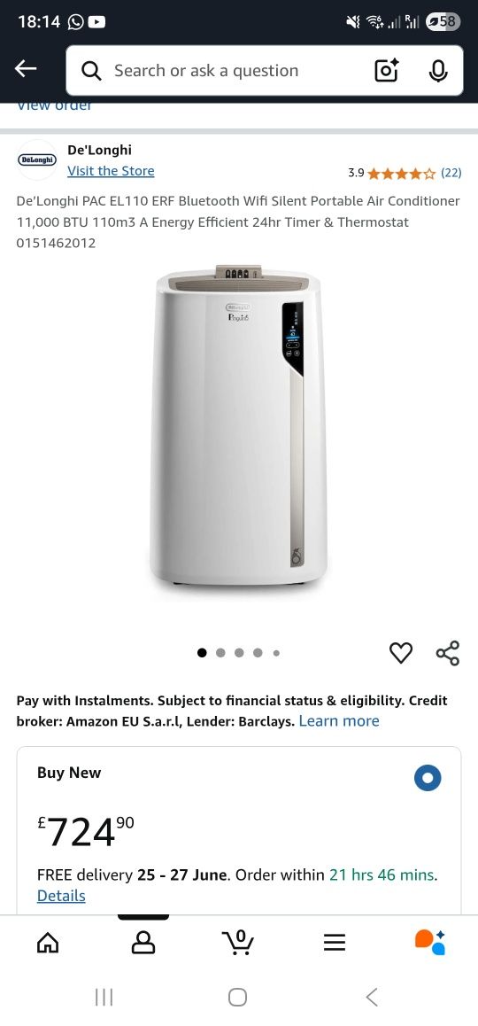 Aer condiționat de'longhi pinguino 110