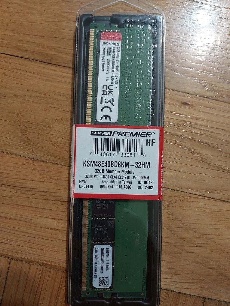 32GB DDR5 Crucial 4800Mhz RAM памети