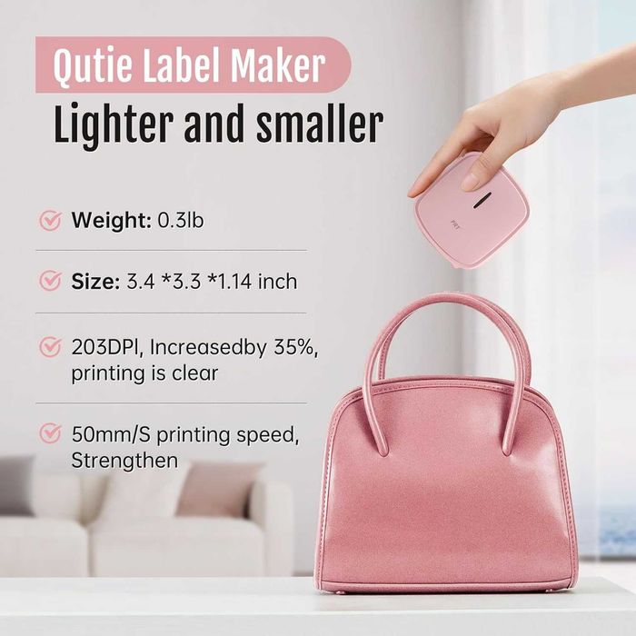 Портативен принтер за етикети PRT Qutie Bluetooth + 3 ролки