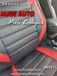 Huse scaun auto Piele Perforata Ecologica set complet Skoda,Audi,Ford