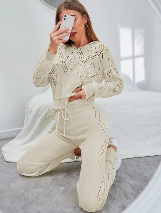 Есенен комплект с панталон, Комплект с панталон, Пуловер с панталон