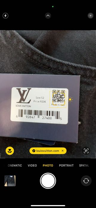 Louis Vuitton-Автентични нови мъжки дънки размер Л