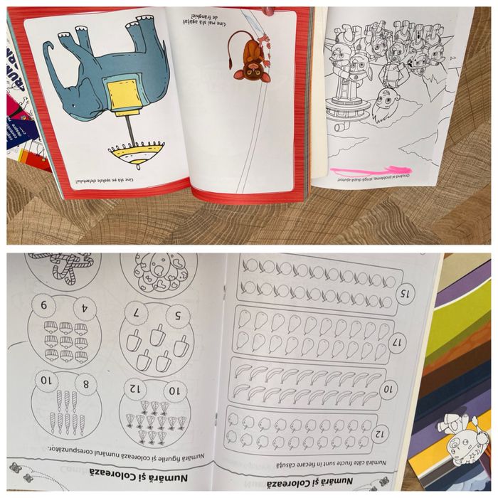 Lot carti prescolari si creioane cerate