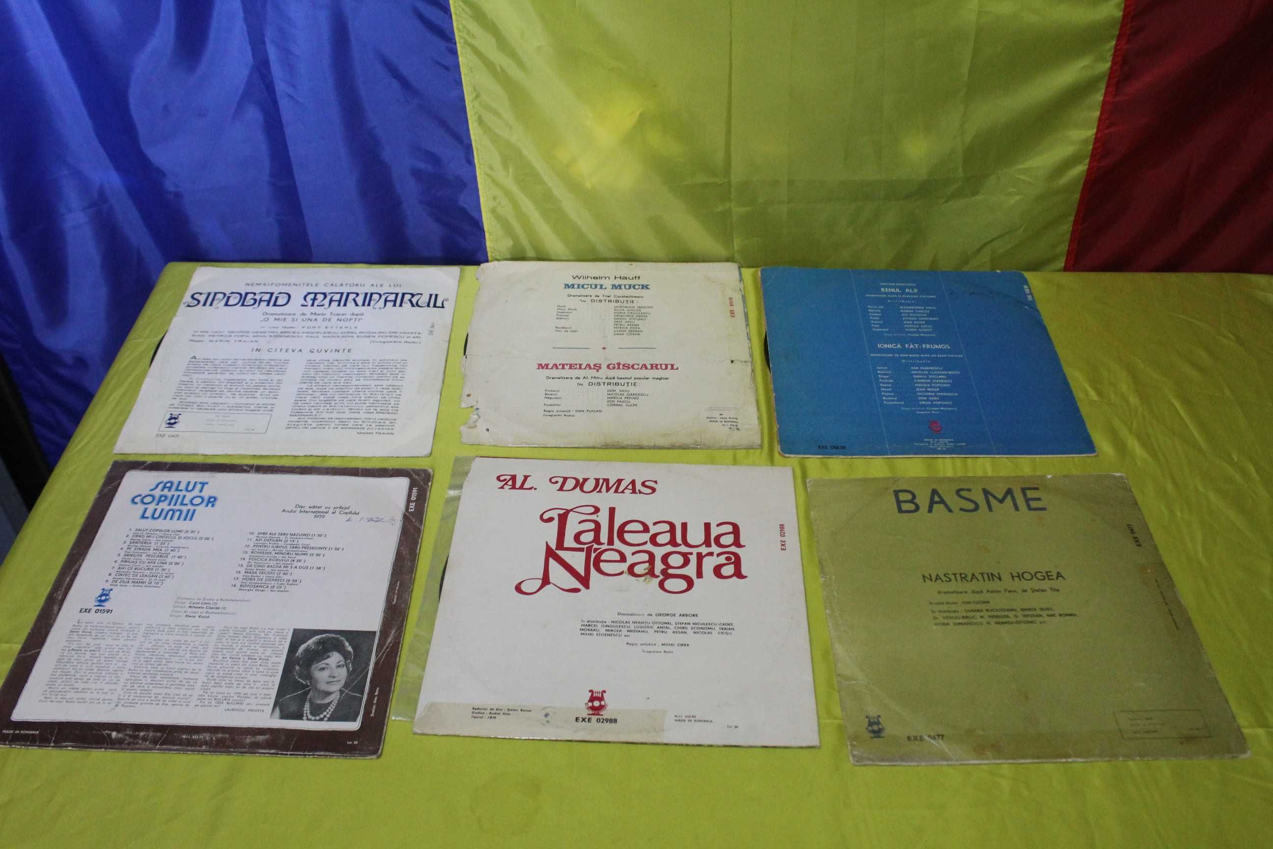 Placi vechi de vinil -(Romania) cu povesti pentru copii