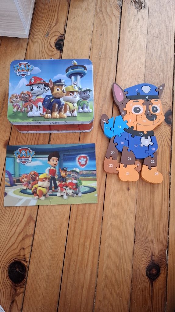 Пъзел Пес патрул / Paw patrol и пъзел Чейс + метално куфарче