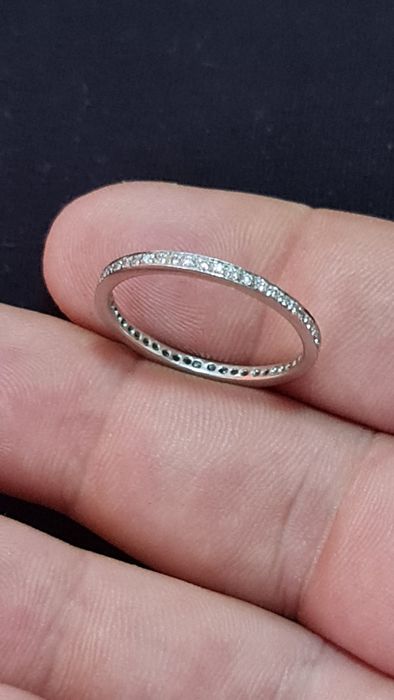 Inel eternity aur 18 k diamante okazie