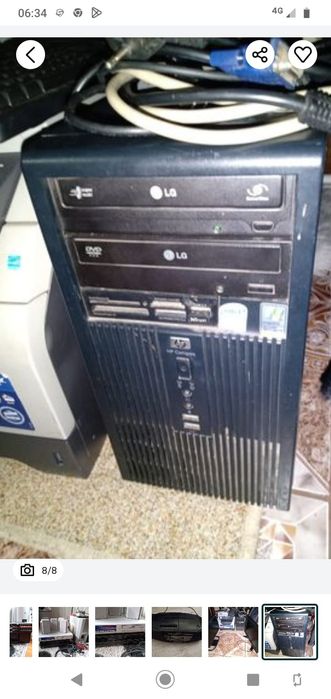 Vând calculator HP monitor,imprimanta,dvd home cinema,cd,boxa