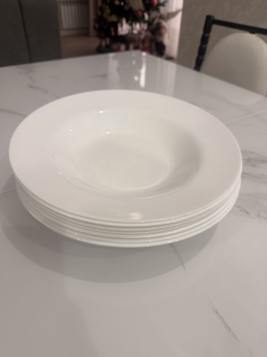 Посуда тарелки  однотонные белые