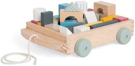 Нова Детска играчка дървена количка образователна игра с форми цвят